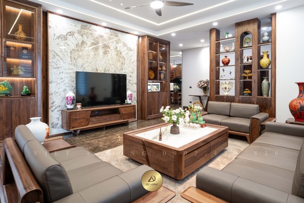 Thi công biệt thự gỗ óc chó Điện Biên - Anh Dũng